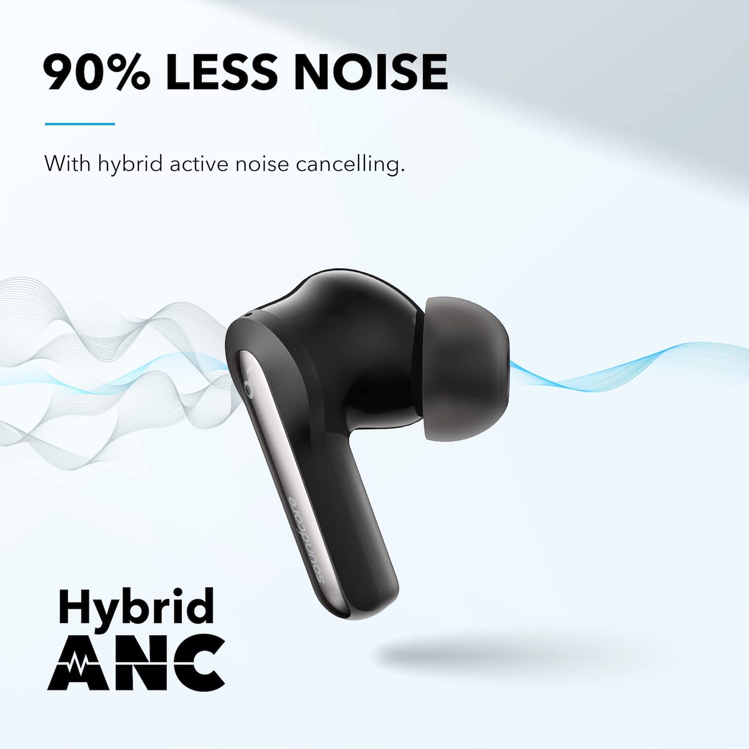 Soundcore Life P3i Hybrid Active Noise Cancelling Earbuds ,4 Mics, Custom EQ,6H Playtime,Black - image 2 of 7