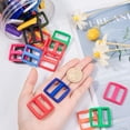thumbnail image 6 of 66 Pcs Plastic Slides Buckle 11 Colors Rectangle Slide Buckles for Strap Fastener Backpack Belt Crafts Sewing Making Mixed Color 1box, 6 of 7