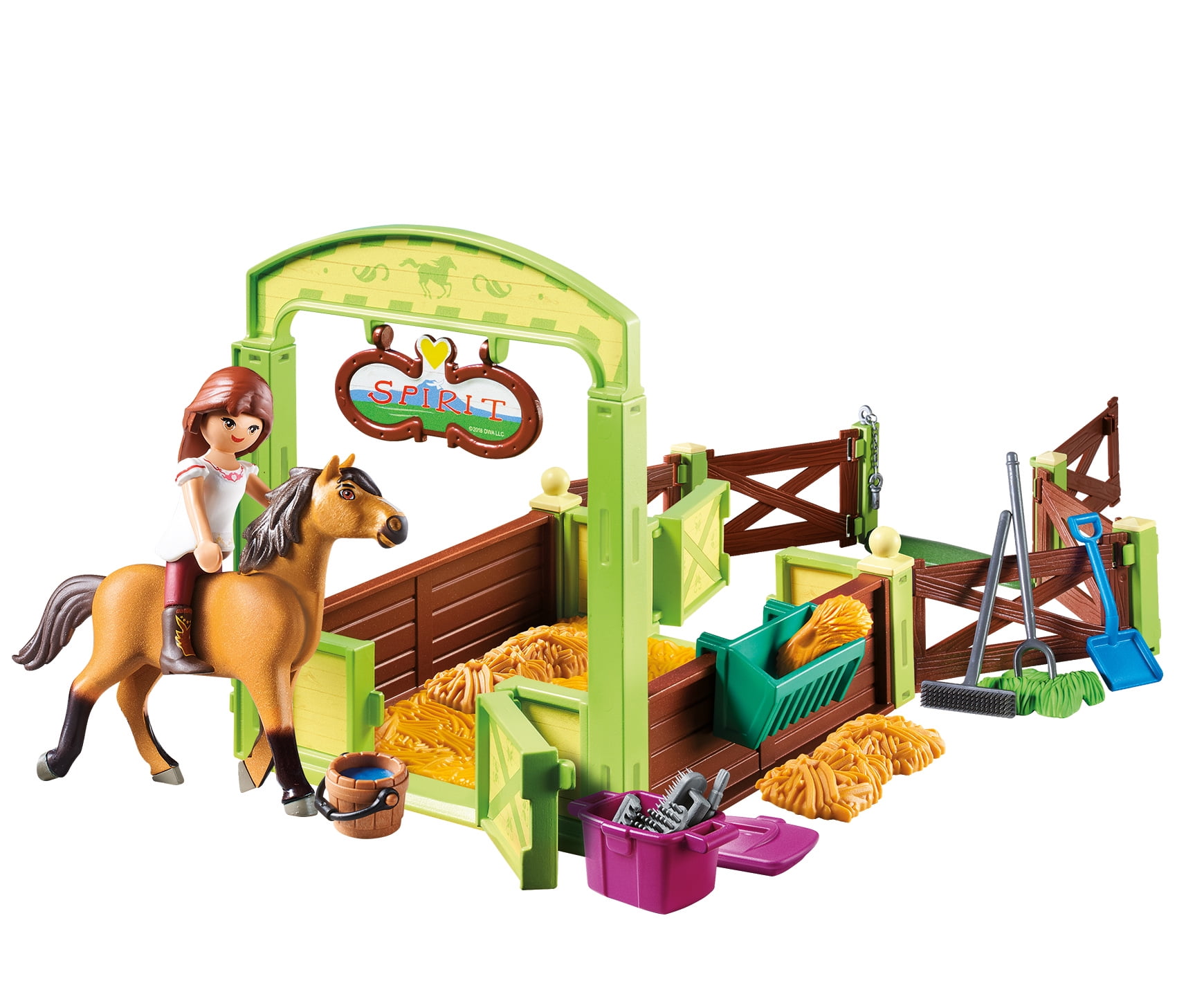 PLAYMOBIL Riding Free & Horse Stall Doll Playset - Walmart.com