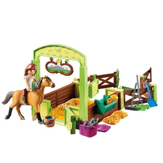 PLAYMOBIL Country 71238 Riding Stable, Horse Box with Small Attachment and  Run, Horse with Foal for the Riding State, Toy for Children from 4 Years:  : Toys