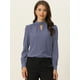 thumbnail image 2 of Dde San Patricio profesional Blusas de gade manlarcon cuello alto elegante pamujer  Violeta-gris L, 2 of 6