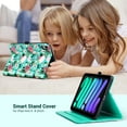 thumbnail image 7 of ULAK iPad Mini 6 Case with Pencil Holder, Folio Shockproof Stand Smart Case for Apple iPad Mini 6th Generation 8.3 inch 2021 for Girls Women Kids, Mint Flora, 7 of 7