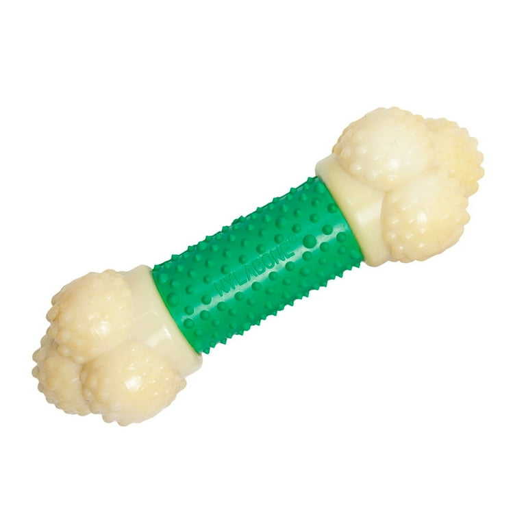 Nylabone Double Action Power Chew Durable Dog Toy Bacon Medium Wolf 1 Count