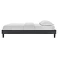 thumbnail image 3 of Platform Bed Frame, Twin Size, Velvet, Dark Grey Gray, Modern Contemporary Urban Design, Bedroom Master Guest Suite, 3 of 5