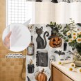 thumbnail image 3 of No Hook Shower Curtain, Halloween Shower Curtains for Bathroom with See Through Top Window, Pumpkins Cat Orange Black Waterproof & Washable Bath Curtain 66"x72", 3 of 8