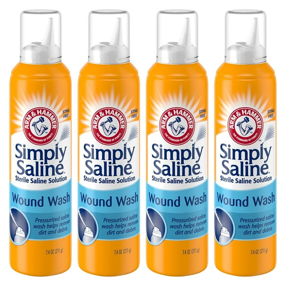 Arm & Hammer Simply Saline Wound Wash, 7.4 oz - 4 Pack