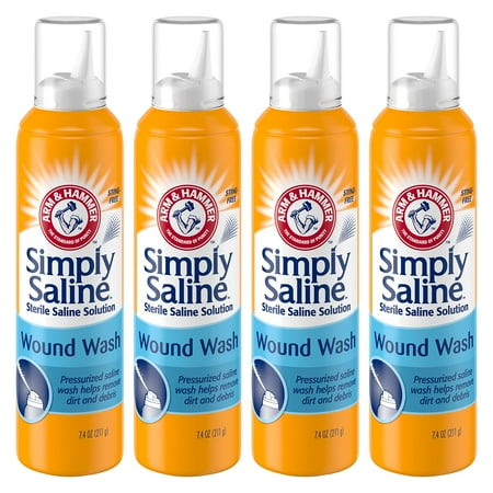 Arm & Hammer Simply Saline Wound Wash, 7.4 oz - 4 Pack
