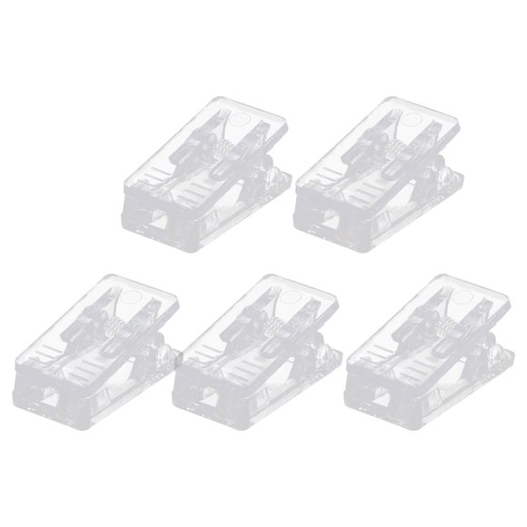 AURARMLET 30Ud Clip Acrílico Con Resorte Transparente Para Carpetas Y Sostenedor De Credenciales