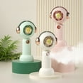 thumbnail image 3 of Qholemyo Cute Mini Handheld Misting Fan 3 Speed USB Rechargeable Portable Cooling Fan For Girls Travel Camping, 3 of 3