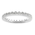 thumbnail image 1 of 925 Sterling Silver Diamond Stackable Ring Fancy, 1 of 7