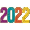 Colorful Confetti 2022 Cardstock Cutout, 27in x 16.7in