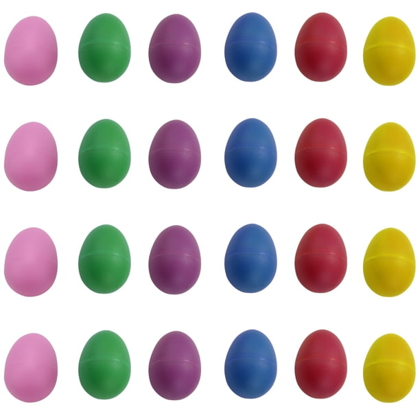 24piezas de huevos de plástico, percusión musical maracas huevos niños instrumentos de percusión niños juguetes de ritmo