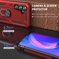 thumbnail image 2 of Case for S23 FE Case Galaxy S23 FE 5G Case Samsung S23 FE Case with Ring Kickstand,Military Grade Shockproof Protective S23 FE Cases Cover for Samsung Galaxy S23 FE Red, 2 of 12
