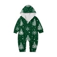 thumbnail image 2 of Christmas Family Pajamas Matching Sets – White Hooded Onesies with Large Snowflake Print for Adults & Couples, Holiday Home Family Sleepwear Set, Matching Christmas PJs for Family, 2 of 4