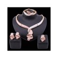 thumbnail image 3 of Colorful Goldtone Fashion Jewelry Set: Necklace, Earrings, Bracelet & Ring, 3 of 6