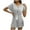 Grey, variant on LOVZFMLL Women's Summer Solid Color Casual Round Neck Comfortable Short Sleeved Drawstring Lace Up Decorative Jumpsuit Gray M
