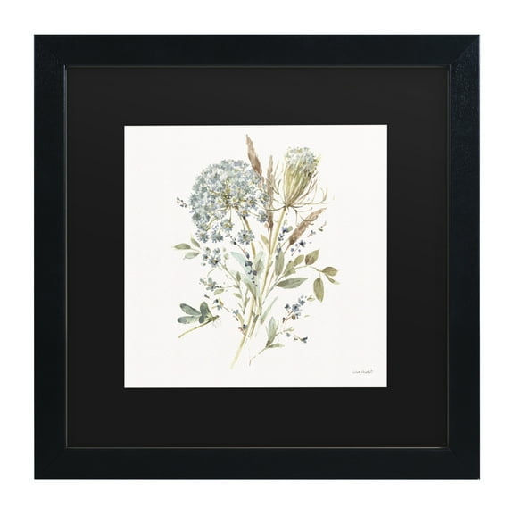 Lisa Audit 'Bohemian Blue 05 on white' Matted Framed Art