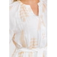 thumbnail image 4 of Vestido bordado de hojas Roman Fashion /Tallas Extras, 6068 (Blanco /Beige) blanco 42, 4 of 5