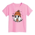 thumbnail image 5 of larppty Halloween Shirts for Girl: Cute Ghost Shirt Halloween Shirt Kids Spooky Season Short Sleeve Tee Tops (Pink,6-7 Years), 5 of 5