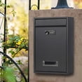 thumbnail image 4 of Large Vintage Mount Mailbox with Lock Letterbox Drop Box Rain Iron for Outdoor Townhouse Loading Newspaper Office, 4 of 7