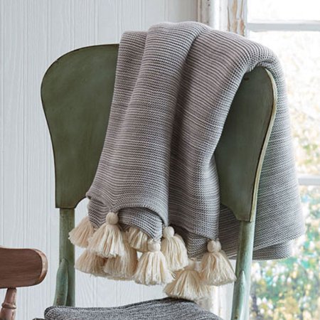 50" x 60" Gray and Off-White Turquoise Marble Throw ...
