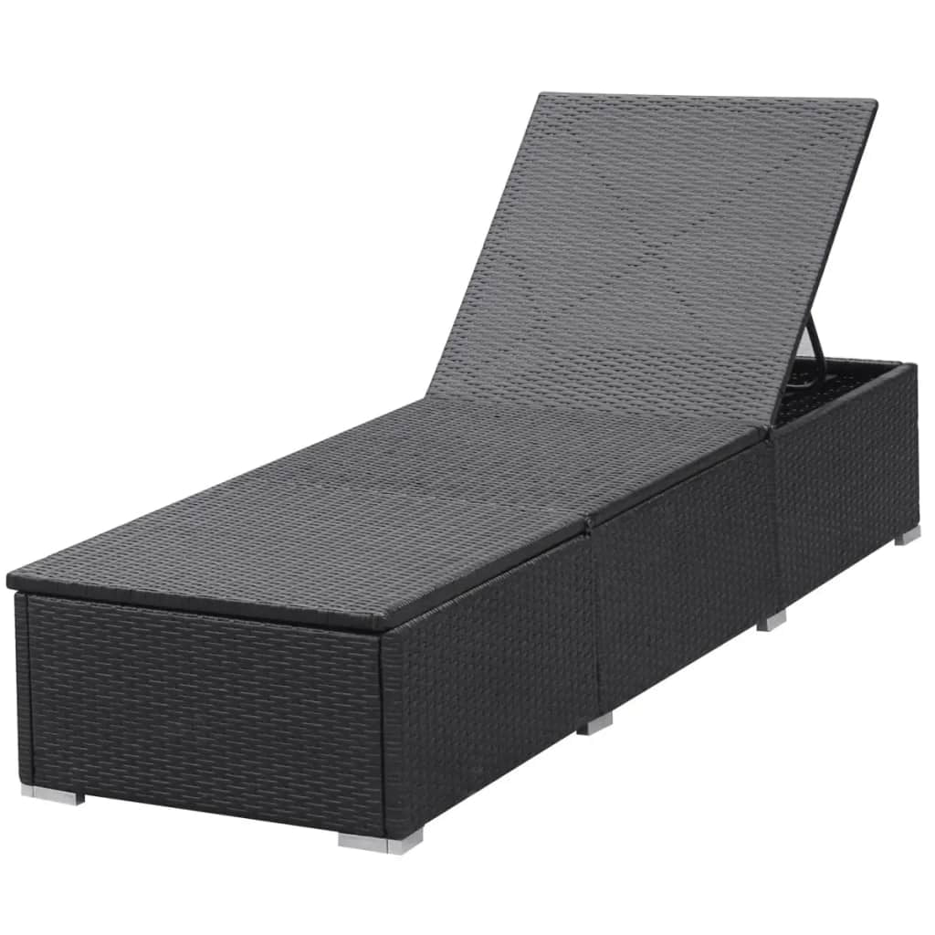 Kepooman Rattan Sun Lounger for Patio, Angle Adjustable Wicker Chaise Lounge Chair with Thick Cushion for Garden Kepooman Rattan Sun Lounger for Patio, Angle Adjustable Wicker Chaise Lounge Chair with Thick Cushion for Garden