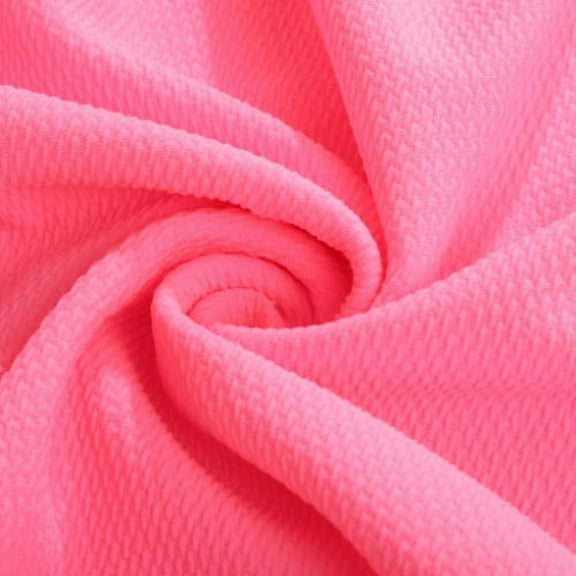 Neon Pink Liverpool Bullet Textured Fabric by the yard 4 Way Stretch Solid