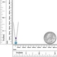 thumbnail image 2 of Gem Stone King Swiss Blue Topaz White Moissanite Purple Amethyst 3 Stone Pendant Necklace for Women (0.98 cttw, Gemstone Birthstone, Round 5MM, 4MM and 3MM, with 18 inch Chain), 2 of 3