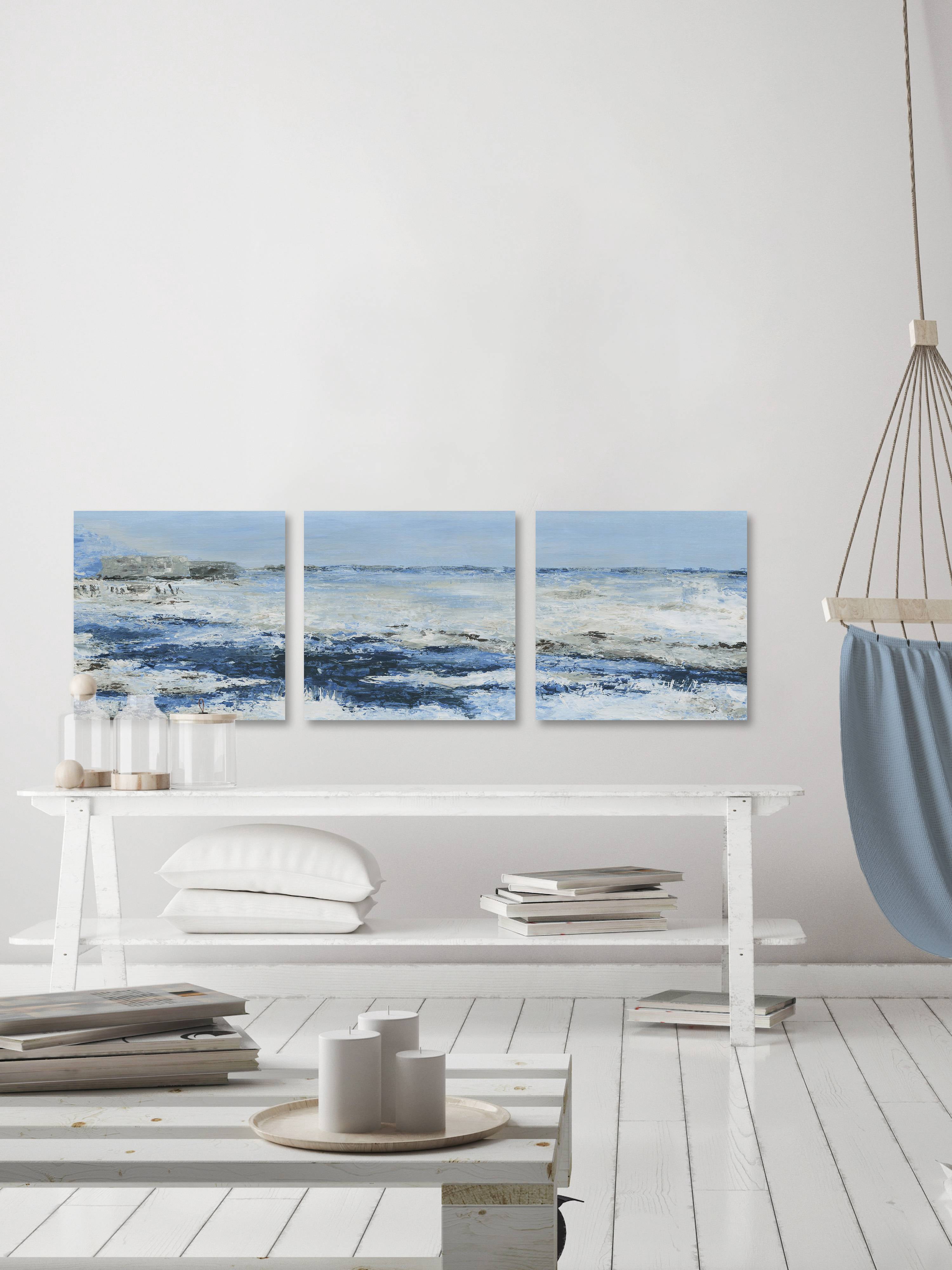 Ultimate Blue Waves II Triptych
