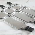 thumbnail image 2 of 3Pcs Stainless Steel Baking Pan Handheld BBQ Plate Rectangle Bakeware Nonstick Baking Pan, 2 of 8