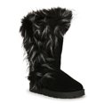 thumbnail image 1 of Bamboo Round Toe Faux Fur Split Collar Mid Calf Boot 20362, 1 of 6