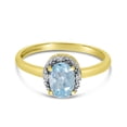 thumbnail image 6 of 14k Yellow Gold Oval Aquamarine And Diamond Ring, 6 of 6