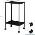 thumbnail image 2 of Dining Side Table Living Room Bedside Table (Narrow Spaces) Bedside Table Small narrow side table on wheels for living room, bedroom and office, Black, 2 of 7