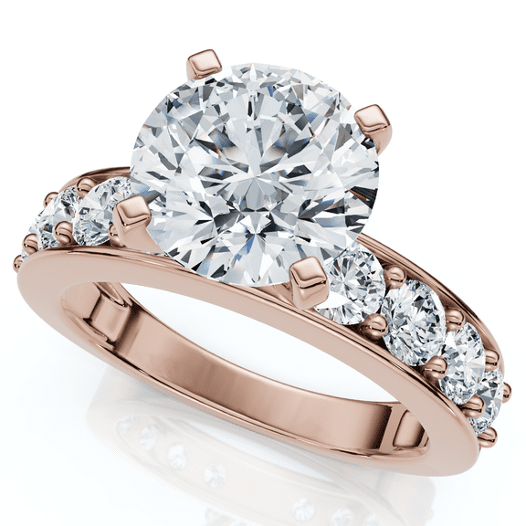 Pompeii Certified 2.90Ct Round Diamond Engagement Ring 14k Gold or Platinum Lab Grown