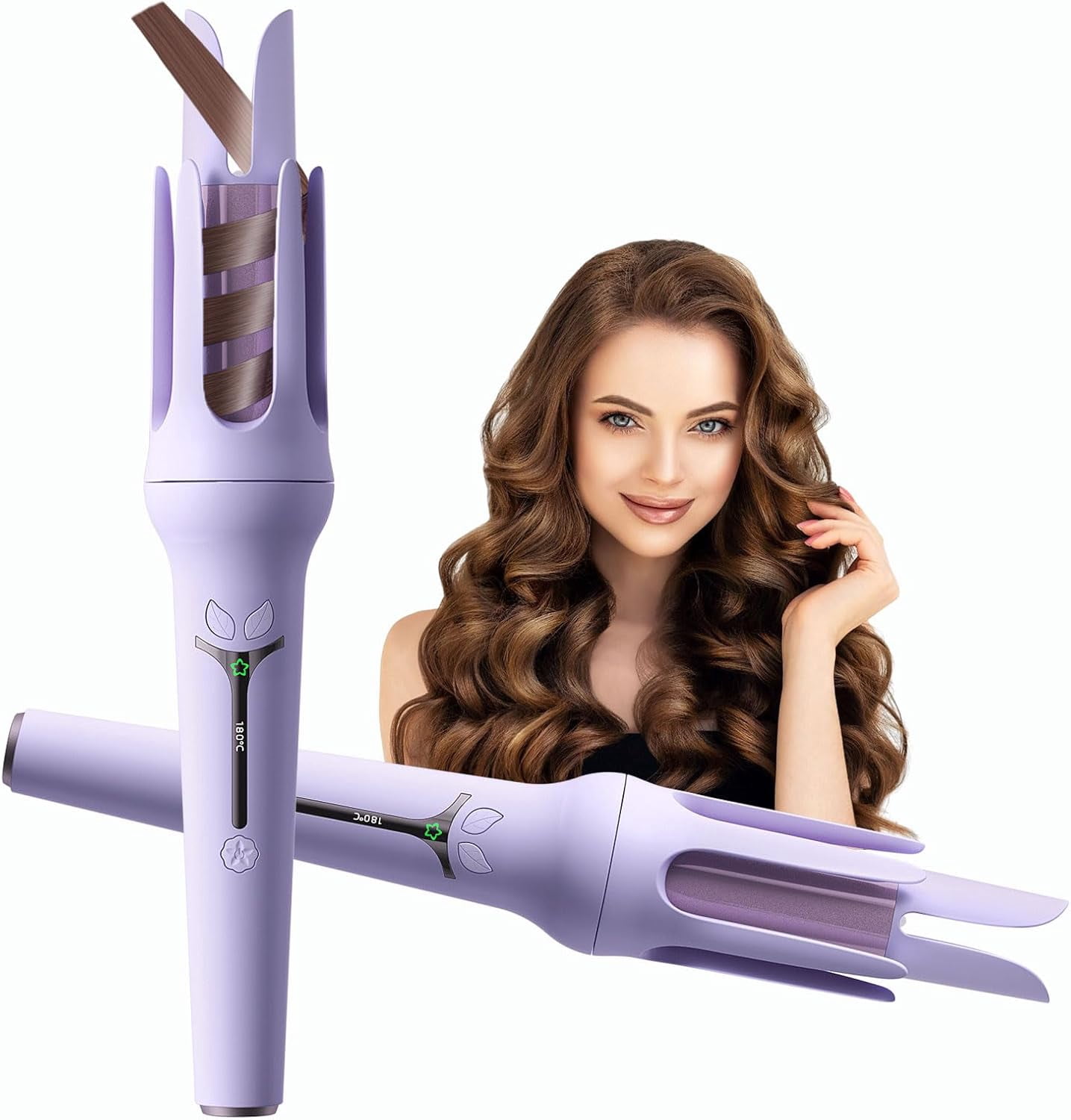 VODANA Glam Wave Pink Hair Styler Curling Iron 36mm - Walmart.com