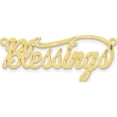 thumbnail image 4 of 10K Satin Diamond-cut Name Plate Yellow Gold Chain Glamorous Captivating Artisan Ideal for collectors and jewelry lovers, 4 of 4