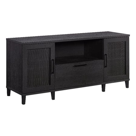 Pemberly Row Contemporary Engineered Wood Large Credenza in Raven Oak