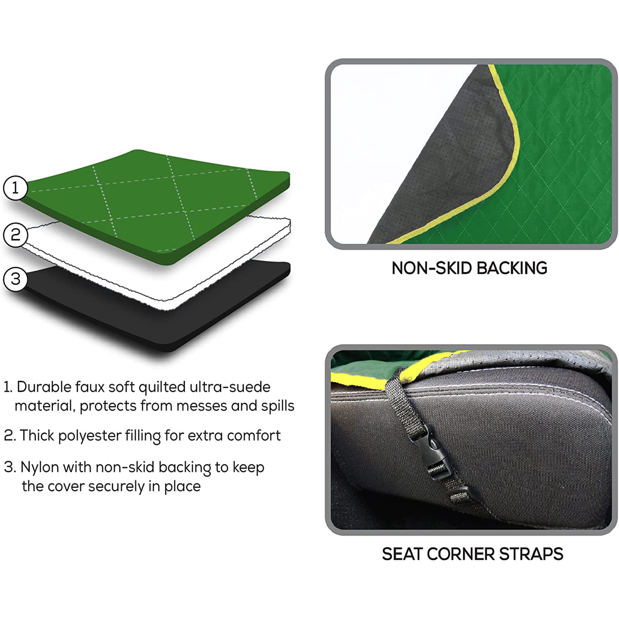 Pets First JOHN DEERE PET CAR SEAT COVER for Dogs & Cats. Licensed SEAT PROTECTOR