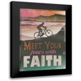 thumbnail image 1 of JMB Designs 14x18 Black Modern Framed Museum Art Print Titled - Meet Fears with Faith, 1 of 5