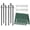 2, variant on Duty Steel Tree Stake Kits,Tree Staking and Supports Kits for Young Trees Against Bad Weather, Include 3 PCS Tree Straps for Staking, 3 PCS 11.8 Inch Tree Stakes and 31.2 Feet Rope for Anchoring
