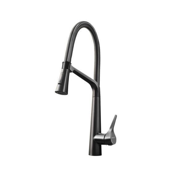 HIGOLD BN2.0 Robinet de Cuisine à Ressort à Haut Arc avec Technologie Magnétique, SI Design Award et Reddot Award, Fini Or Rose et Noir Mat