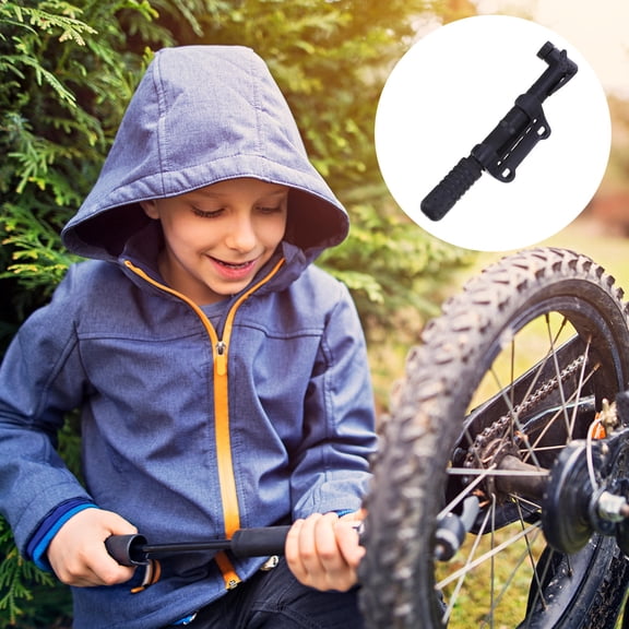 NICERIO 1Set Lightweight Black Multifunctional Tire Inflator Pump with Universal Air Nozzle and Portable Design