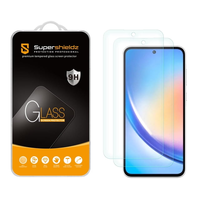 Protector de pantalla de cristal templado Supershieldz para Samsung Galaxy A35 5G (paquete de 2)