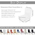 thumbnail image 2 of DYstyle Jacquard Spandex Solid Stretch Wedding Banquet Slipcover Home Party Decor Dining Room Seat Cover,1-8 Pcs, 2 of 3