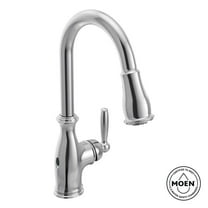 MOEN 7185EWC Brantford Chrome 15.5 in. H Pull Down Sprayer Kitchen Faucet with 360 Degree Spout Swivel and MotionSense Wave