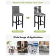 thumbnail image 3 of Black and White Checkered Bar Stool Covers Set of 2, Farmhouse Buffalo Plaid Stretch Washable Bar Chair Covers with Backs, Removable Pub Counter Height Chair Cover for Kitchen Dining Room Cafe, 3 of 7
