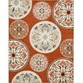 thumbnail image 3 of Unique Loom Outdoor Modern Collection Area Rug - Circles (8' x 10' Rectangle Terracotta/Burgundy), 3 of 7