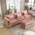 thumbnail image 6 of LUCKHAO 110 Inch Extra Large Modular Sectional L-Shape Sofa, Modern Chenille Fabric U-Shaped 3 Seat Sofa,with movable Ottoman, for Living Room, Office, Reception Room, 6 of 18