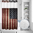 thumbnail image 4 of No Hook Shower Curtain with Built-in Rings - 4th of July Washable Waterproof Fabric Bathroom Curtains for Hotel,Rentals, Stall 36 X 78 Inch , Retro USA Flag, 4 of 9