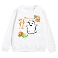 thumbnail image 4 of KPOPLK Boys Girls Sweatshirts Hoodies Solid Color Tops Long Sleeve Outfits Pullover with Pocket Outwear Clothes(2Y,White), 4 of 4